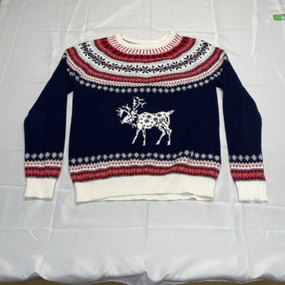 Tommy Hilfiger Fair Isle Reindeer Holiday Crew Neck Sweater! Size small!